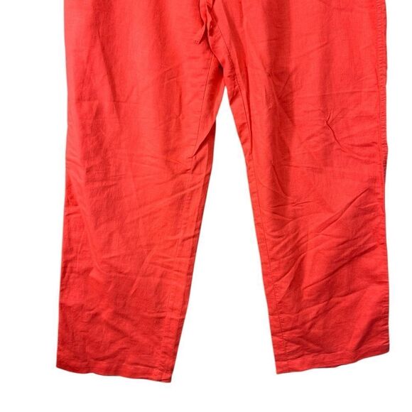 Liz Claiborne linen blend coral pants L - Picture 4 of 16